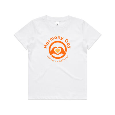Harmony Day kids white t-shirt Thumbnail