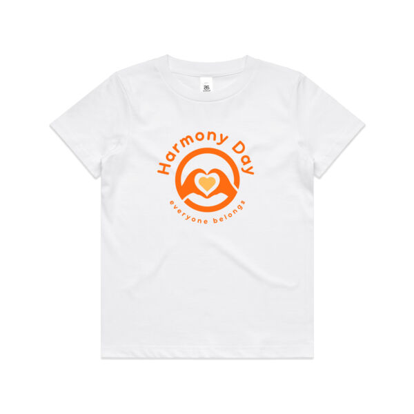 Harmony Day kids white t-shirt Thumbnail