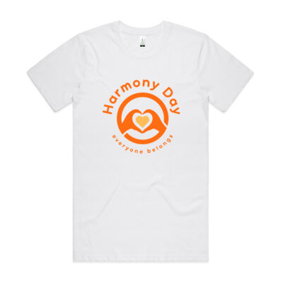 Harmony Day adults unisex white t-shirt Thumbnail